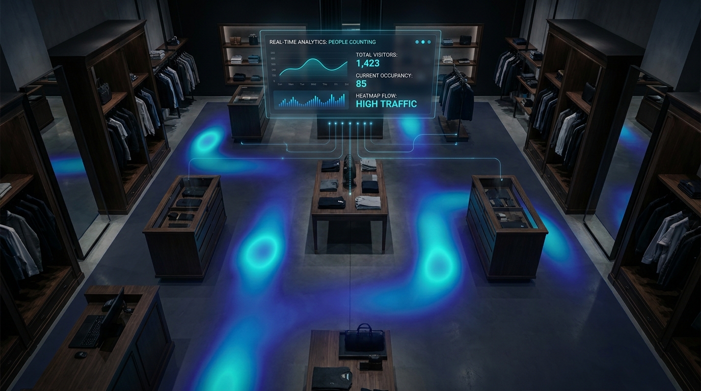 Análisis de tráfico con heatmap en retail — Skynet AI