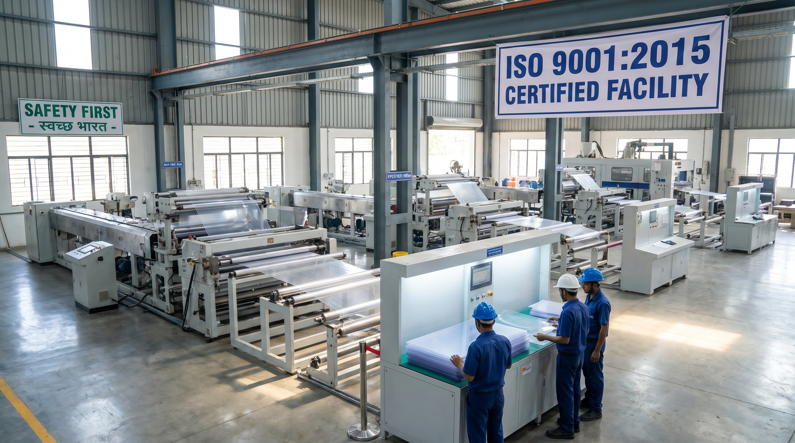 Coxwell polycarbonate manufacturing facility — ISO 9001 and ISO 14001 certified