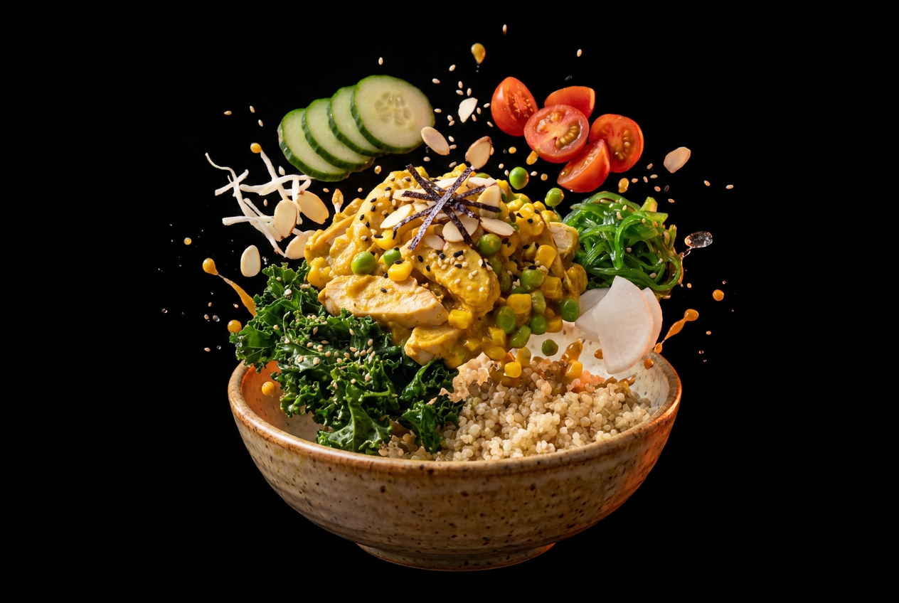 Tô poke kOBE nguyên liệu bay