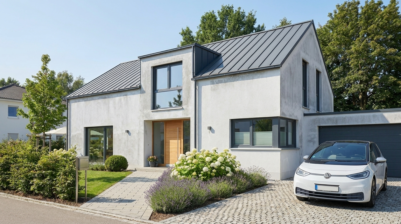 Haus mit verwitterter Fassade