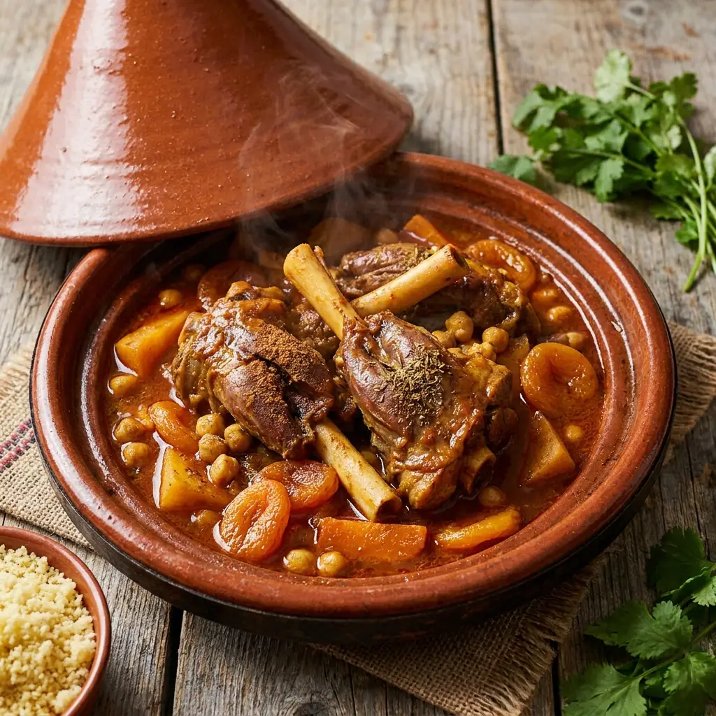 Tajine marroquí de cordero con especias