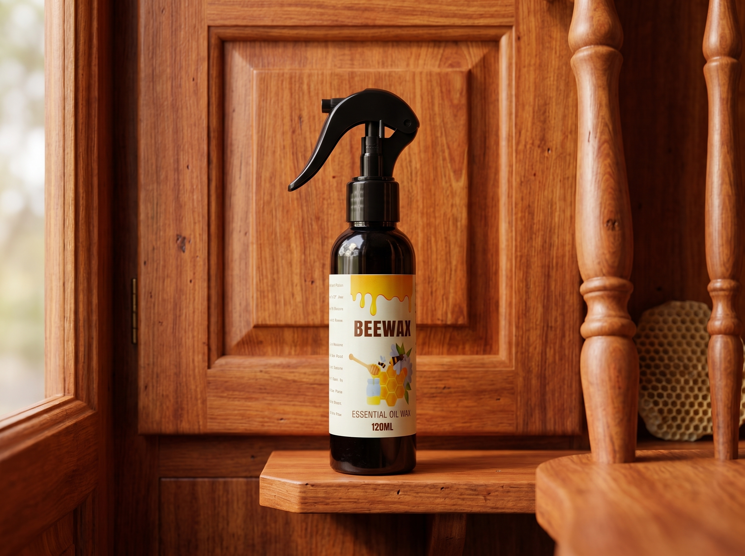 Wood Revival Mist used across cabinets, chairs and shelves