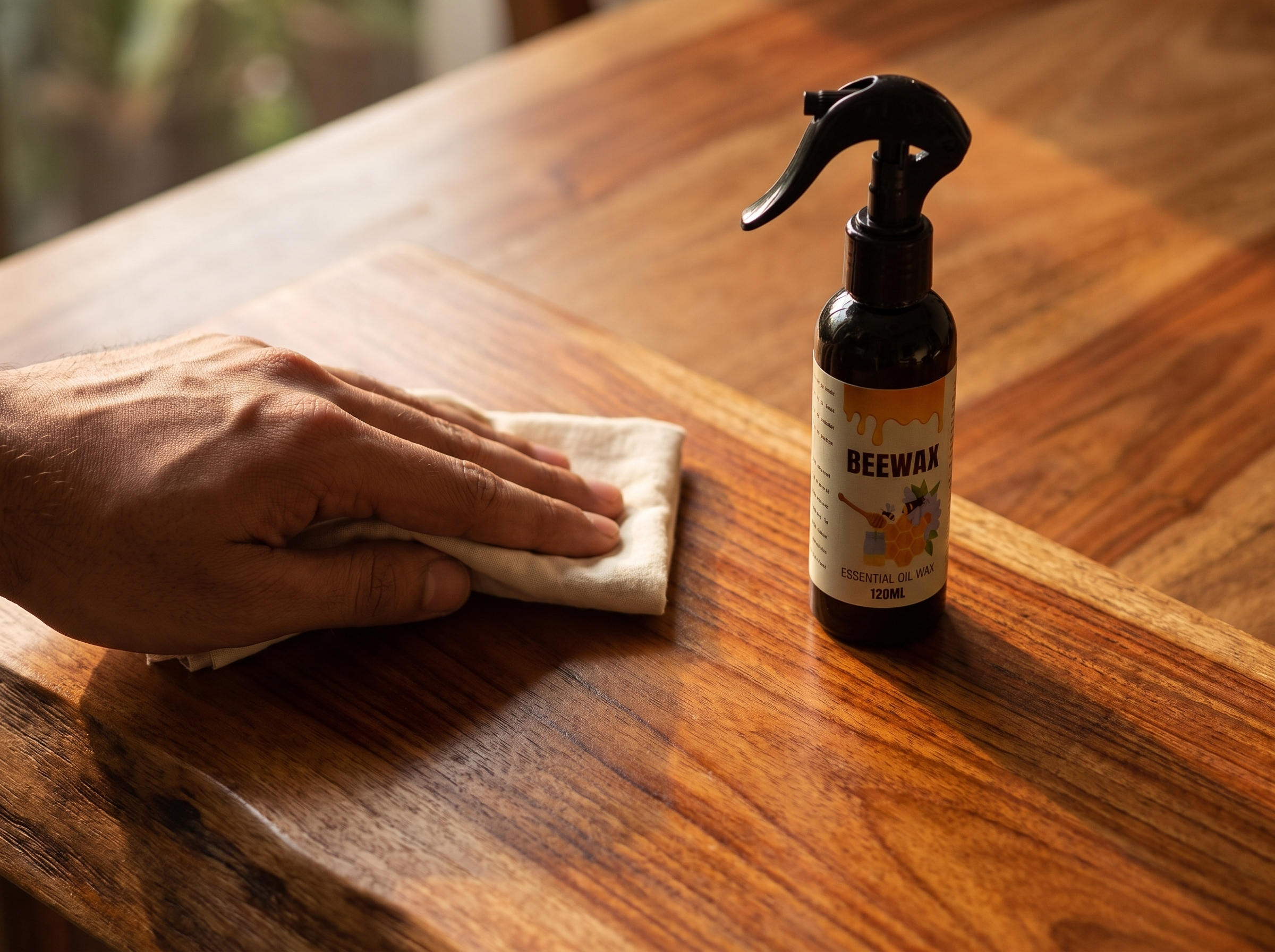 Buffing to a soft satin finish