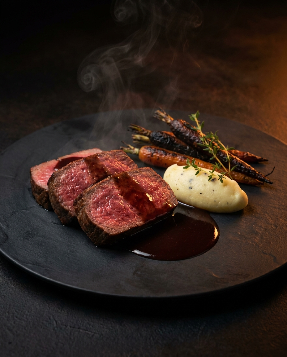 Wagyu con reducción de vino tinto