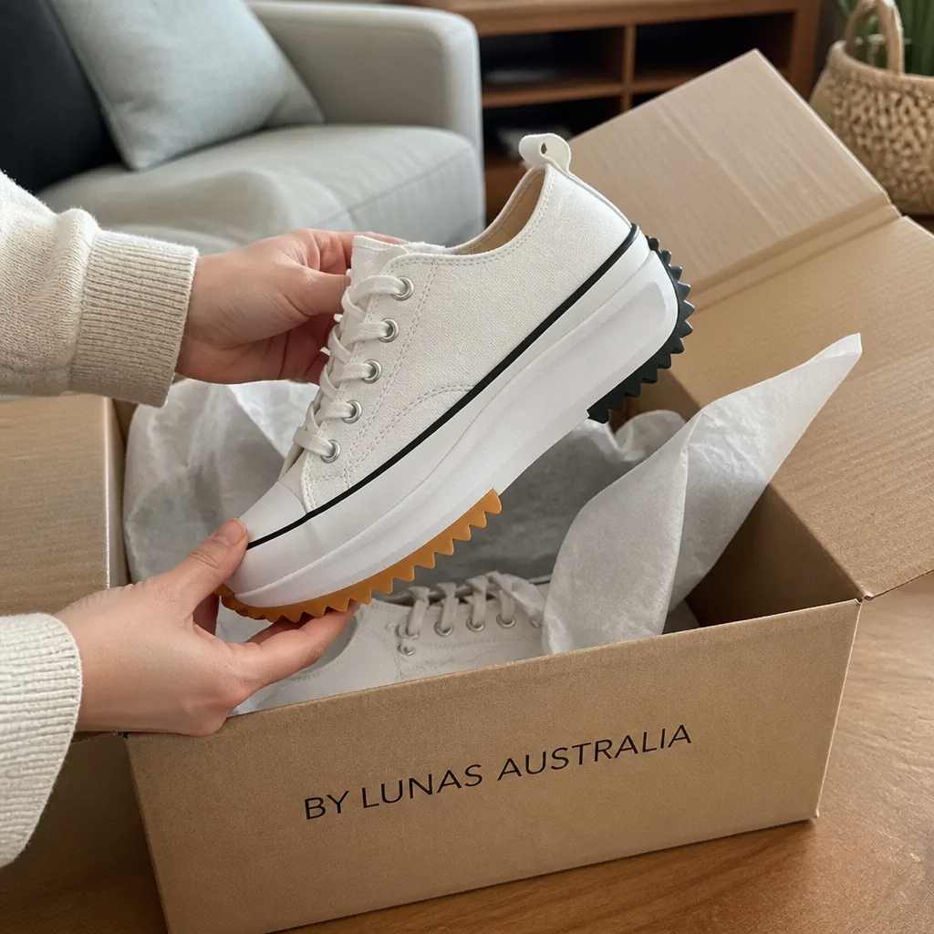 Unboxing LUNASTAR sneakers from By Lunas Australia box