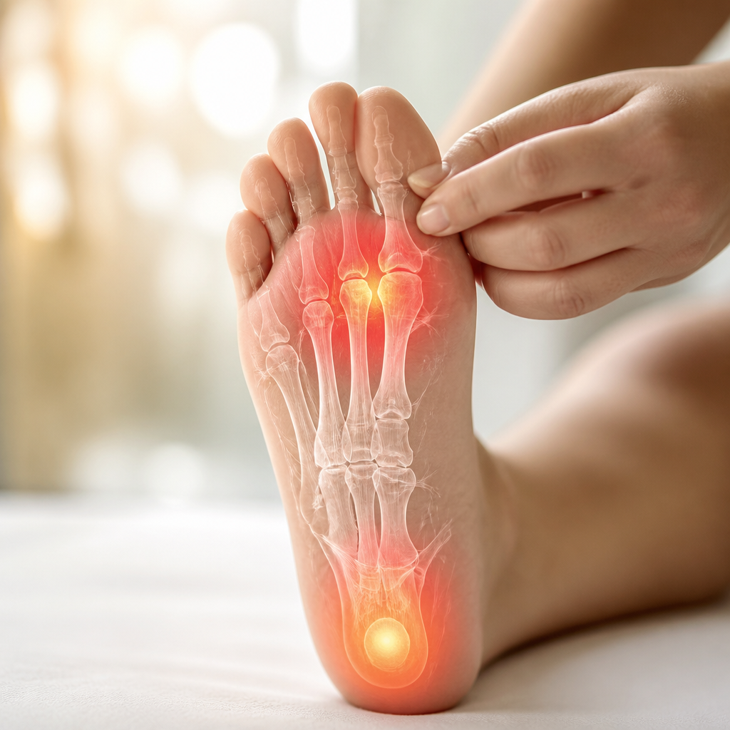 Foot pain relief illustration