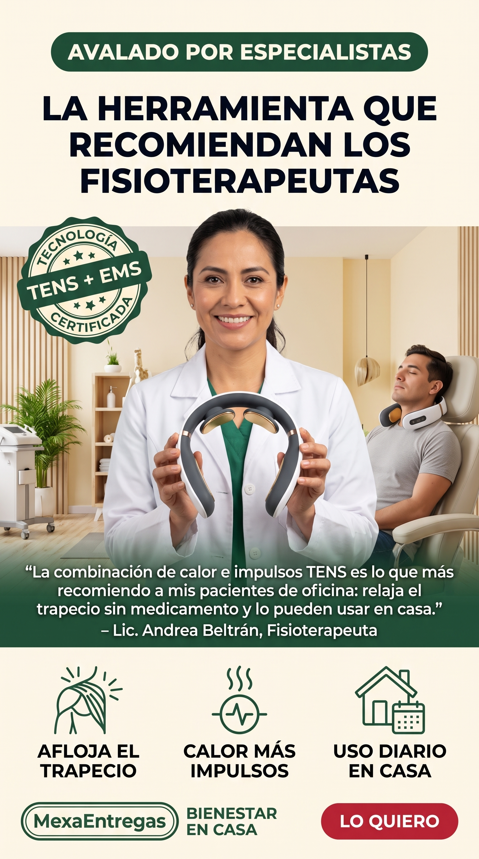 Recomendado por fisioterapeutas
