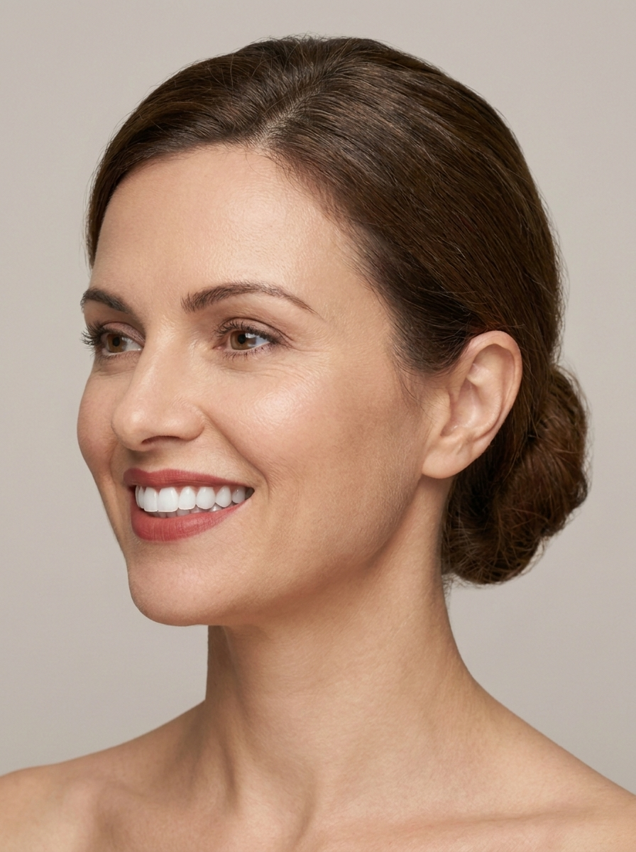 Sorriso com facetas, perfil