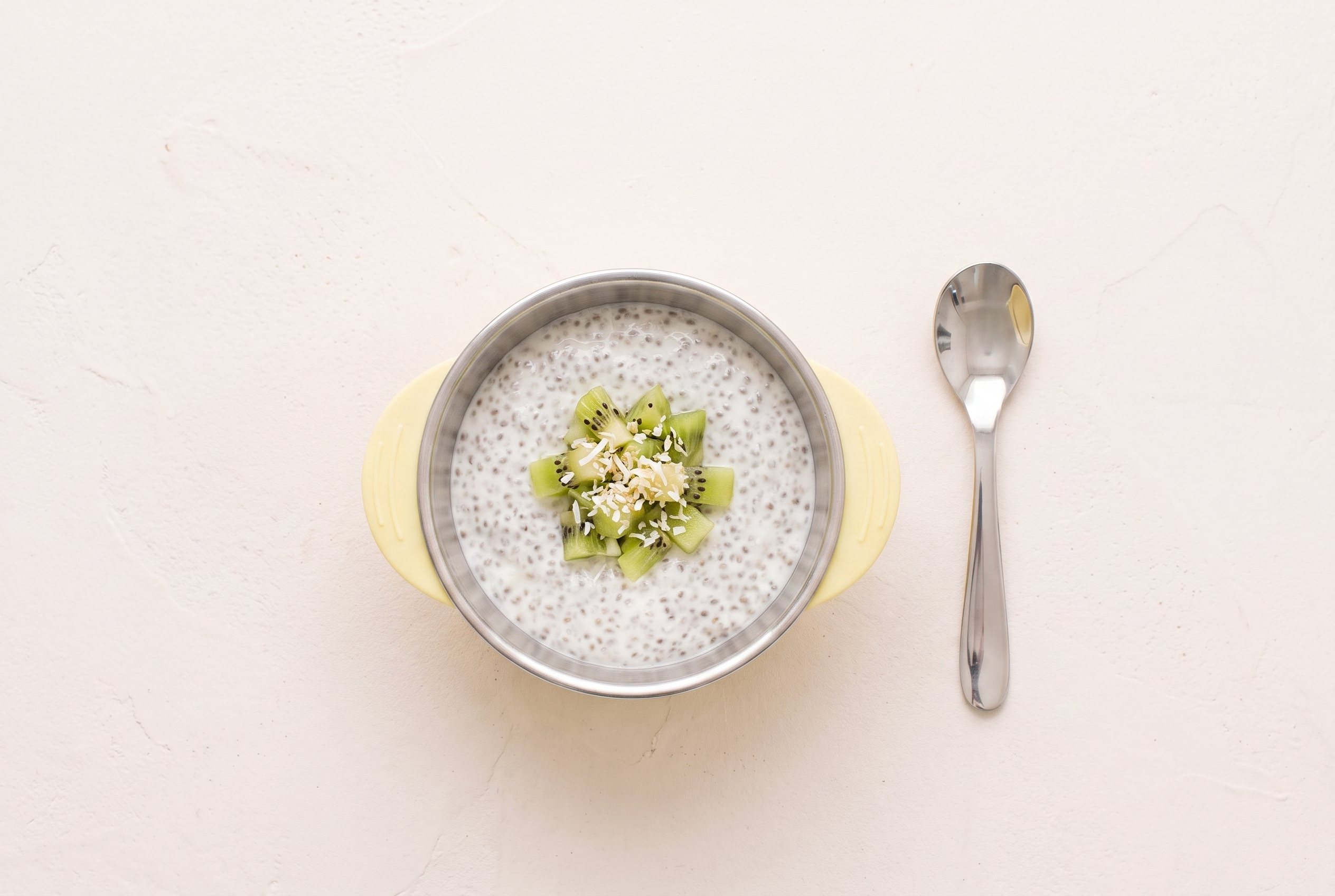 Chiasamen-Pudding mit Kiwi und Kokos
