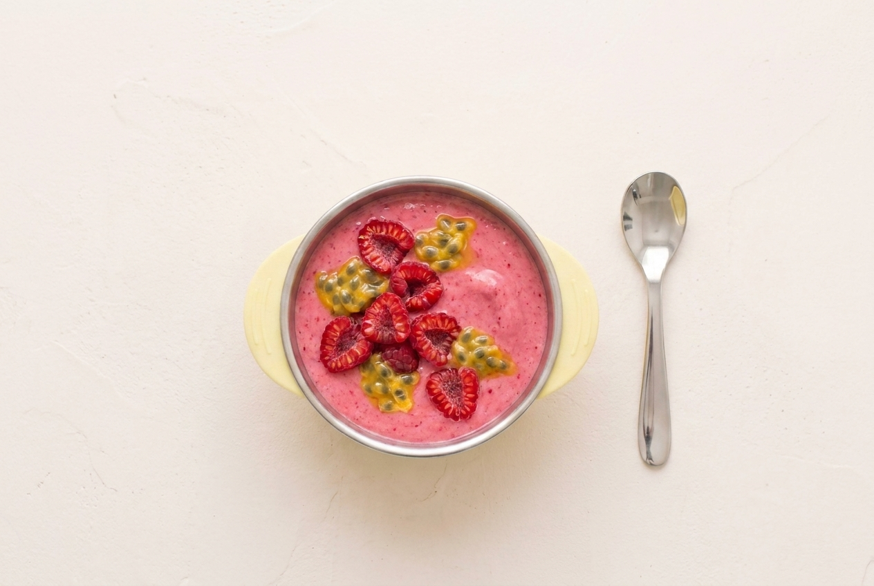 Kefir-Smoothie mit Himbeeren &amp; Maracuja