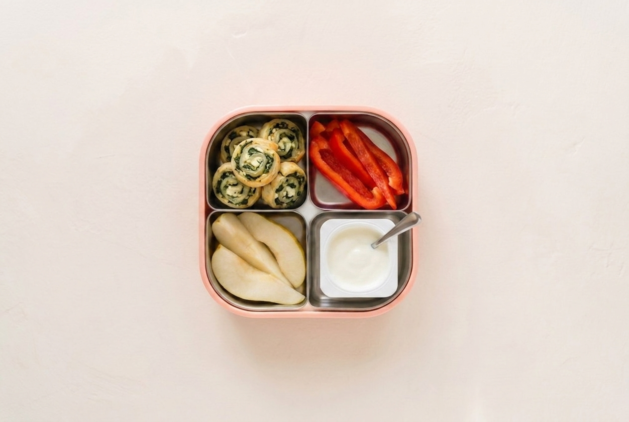 Spinat-Feta-Blätterteigschnecken