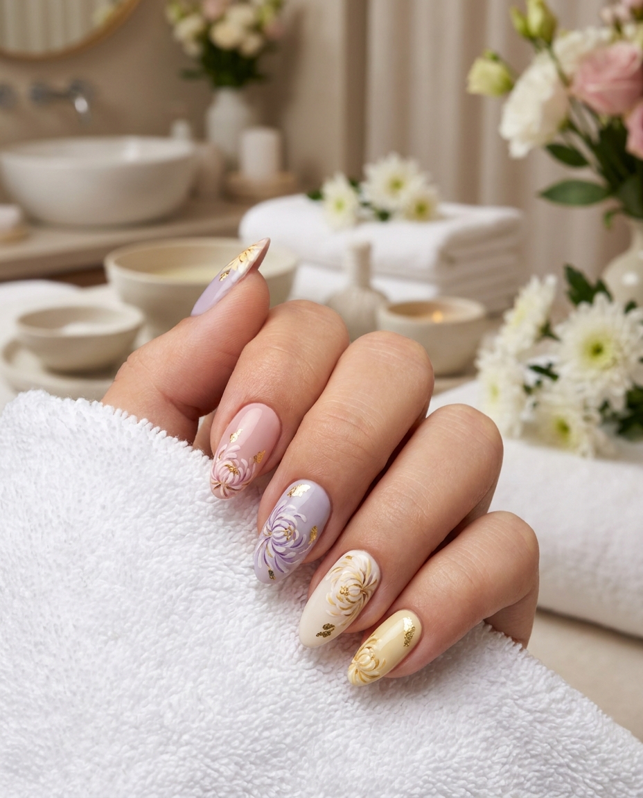 Chrysanthemum Nails