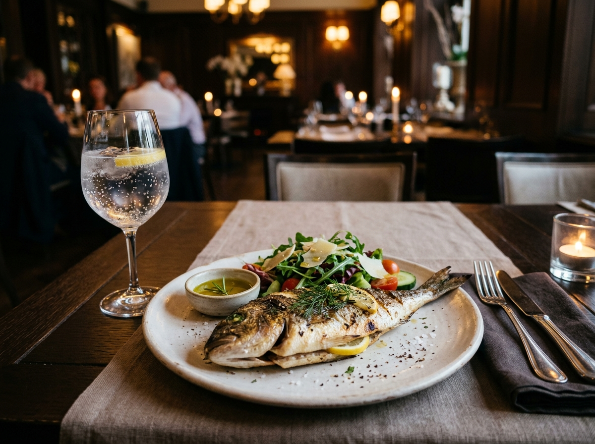 A simple restaurant meal