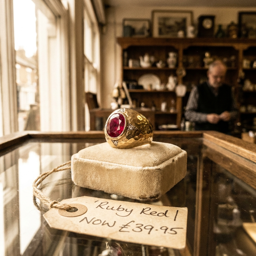 Ruby cluster ring, 18ct gold