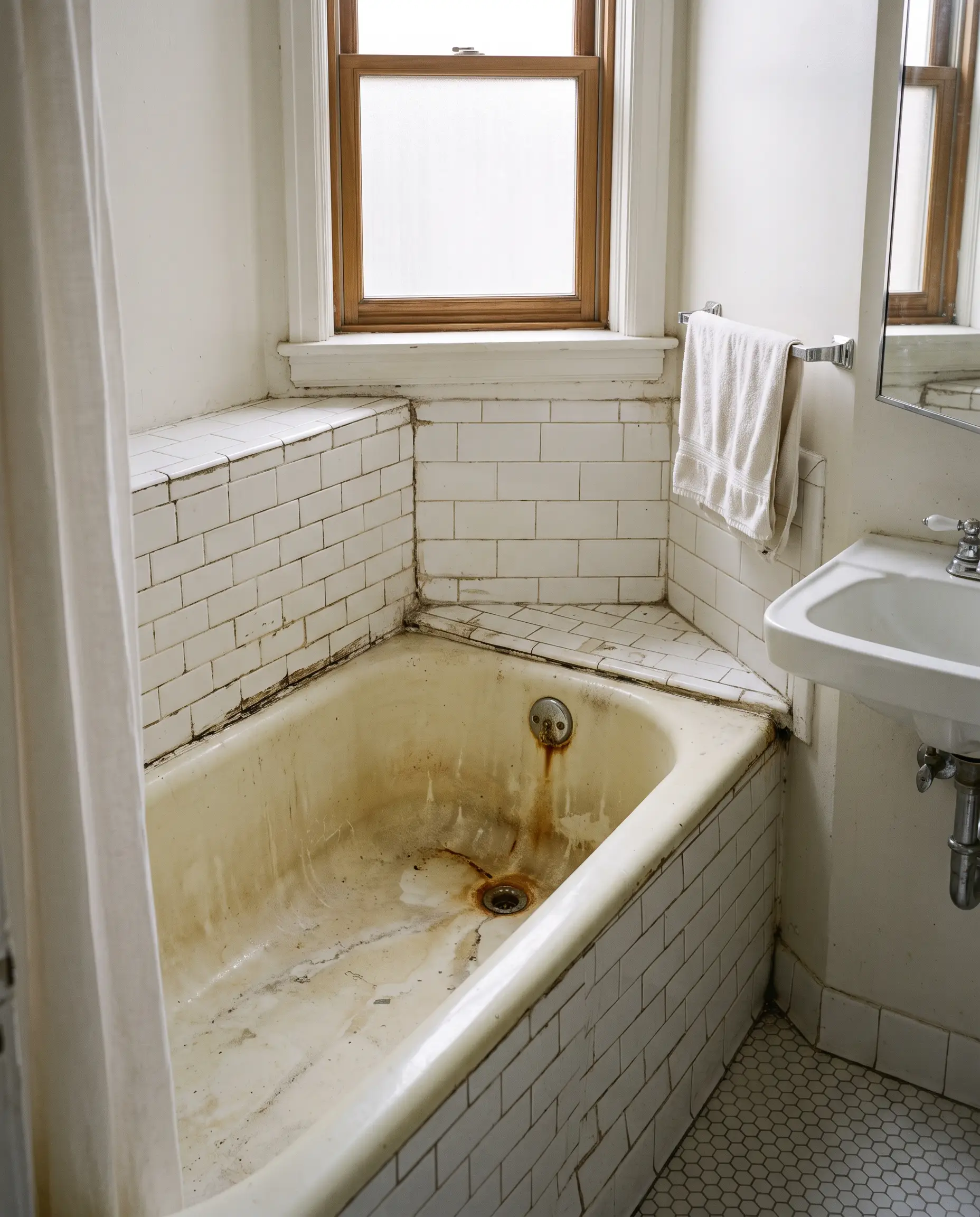 Bathtub & Shower Refinishing before