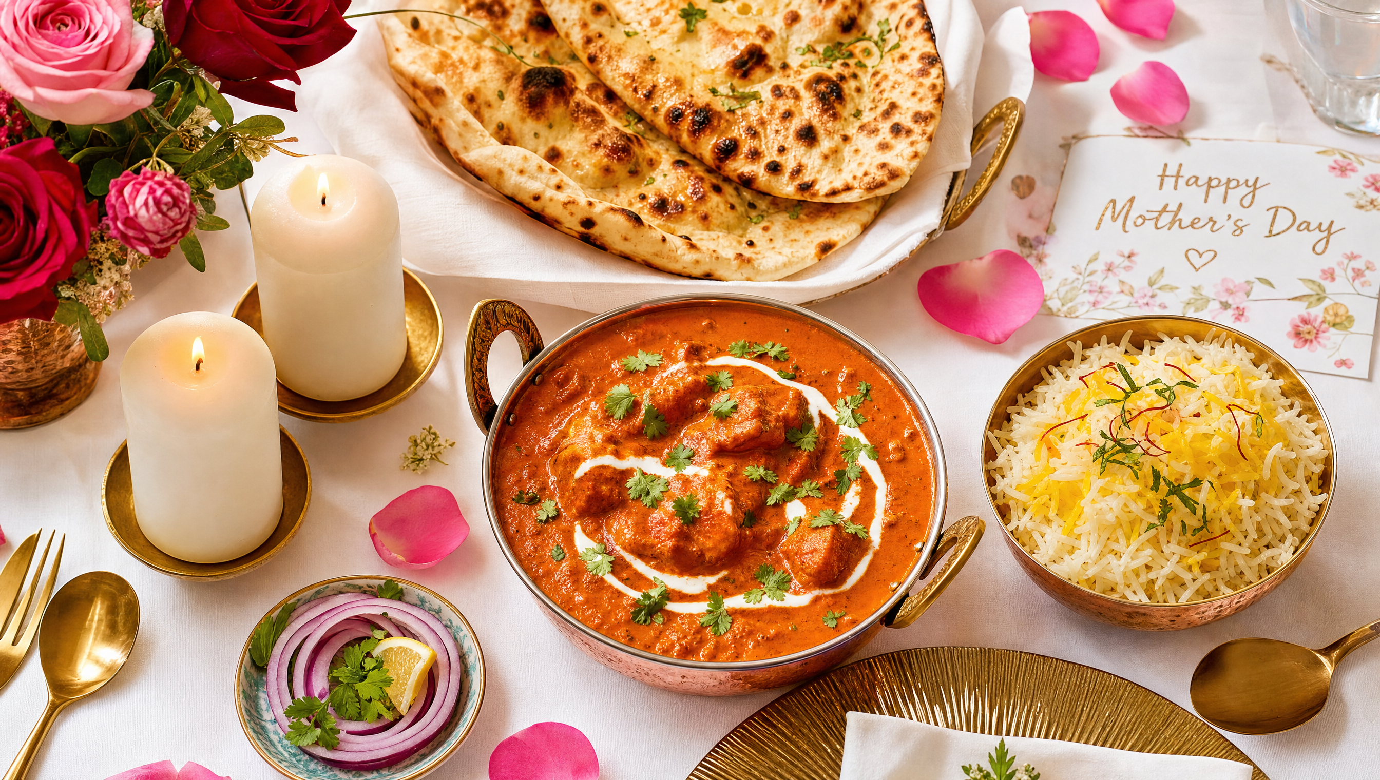Mother's Day Indian dinner spread at Baba's Restro-Bar Langley