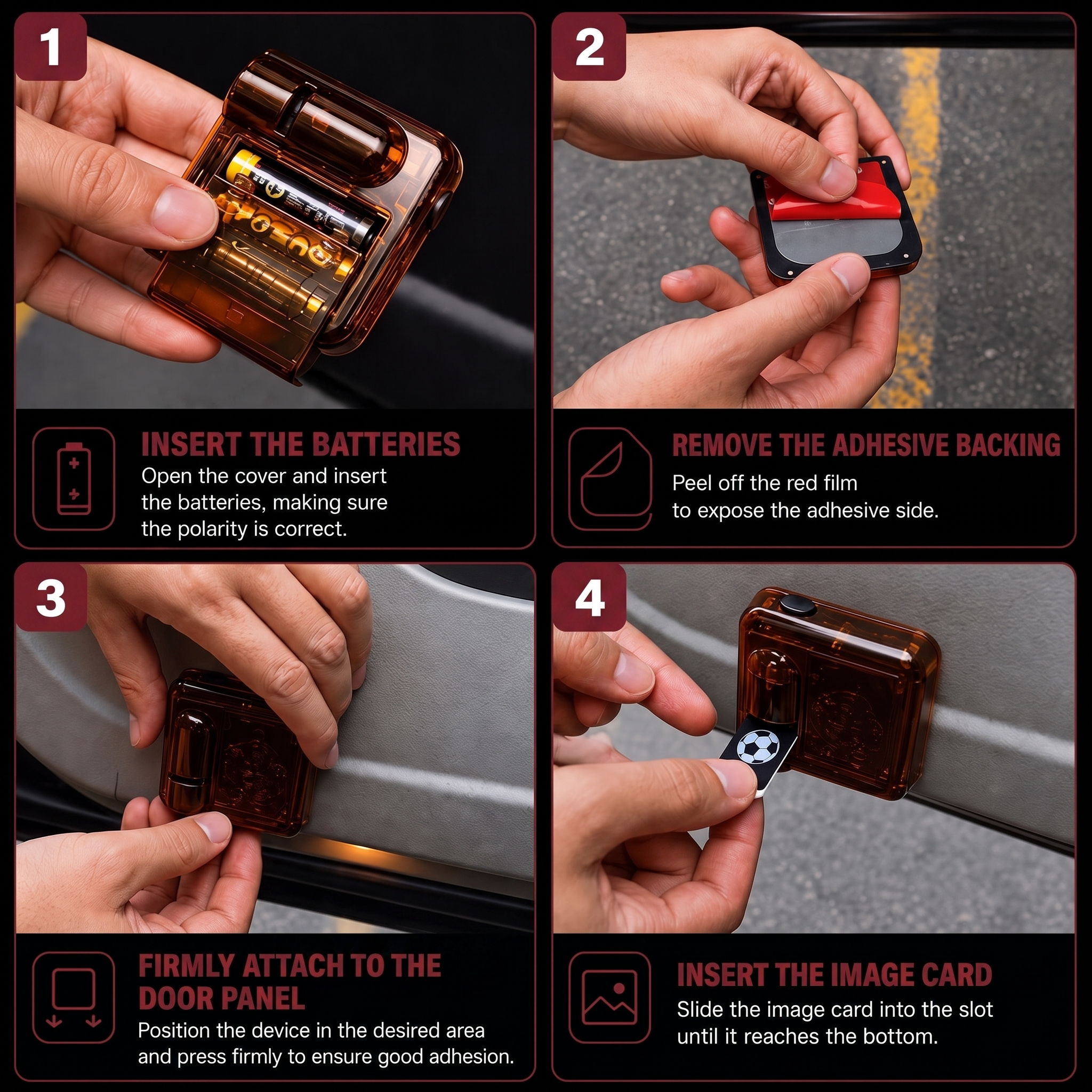 Installation steps 1 through 4