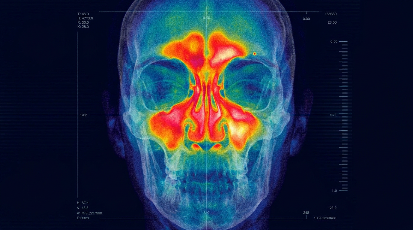 Inflamed nasal tissue visualization