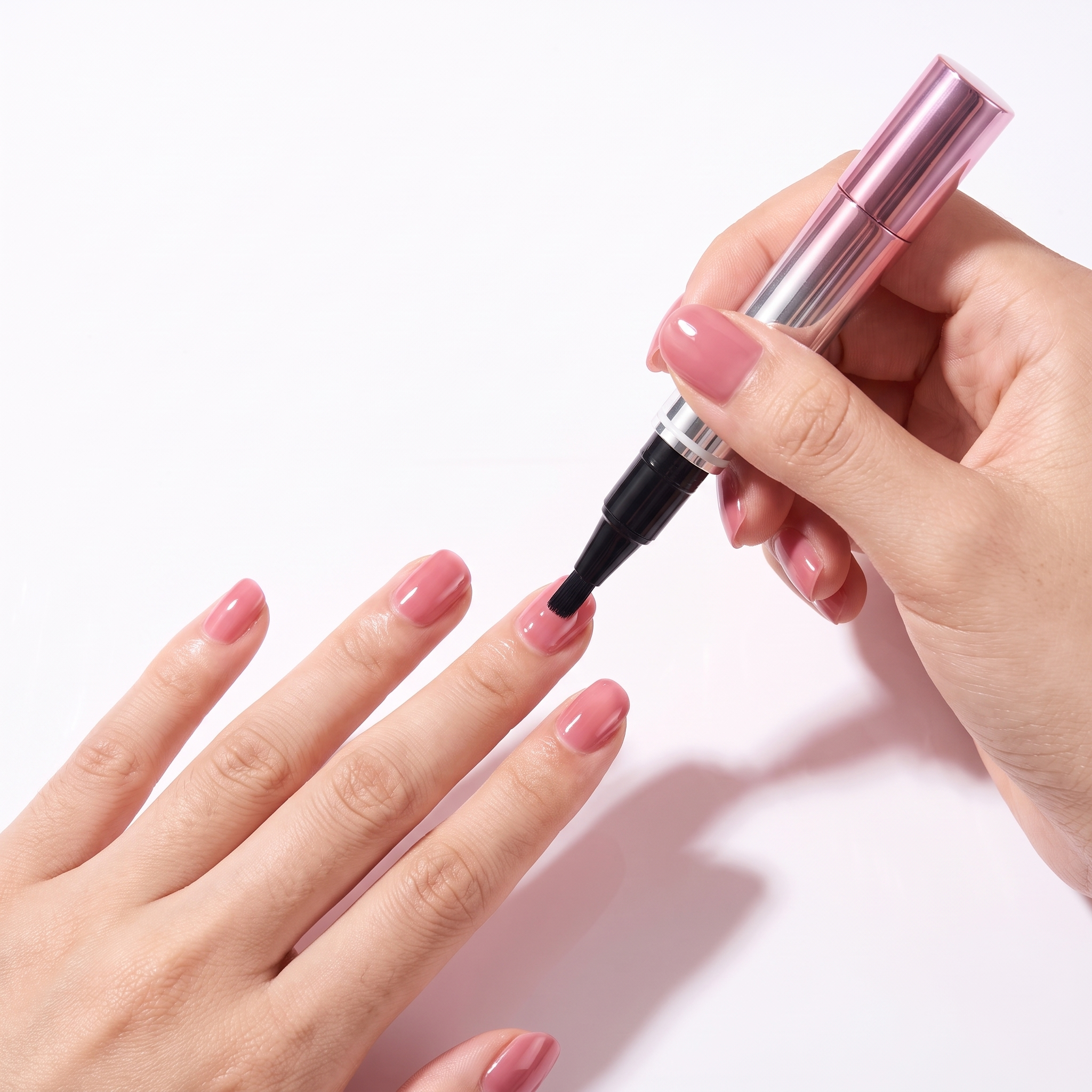 Gel-Lack mit dem Präzisionspinsel auftragen