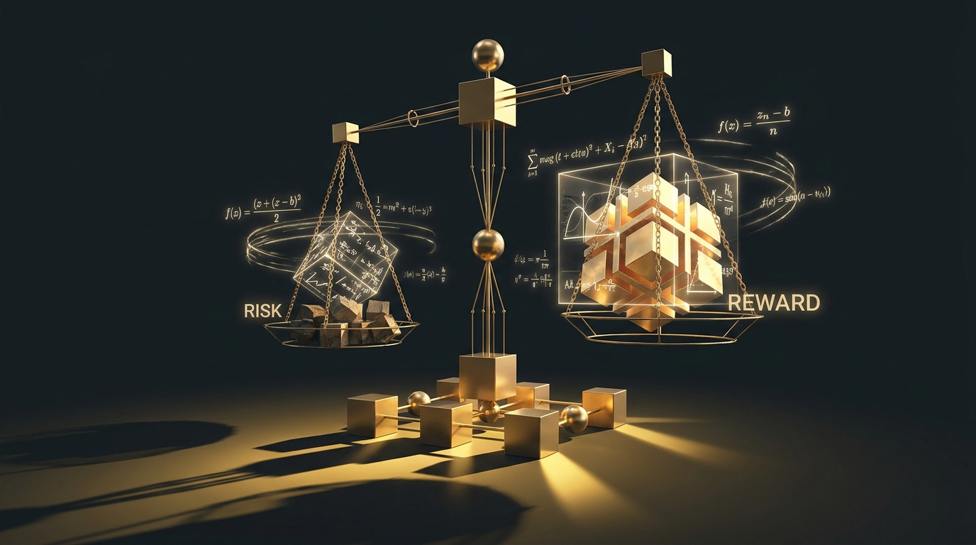 Position sizing with geometric scales balancing risk and reward
