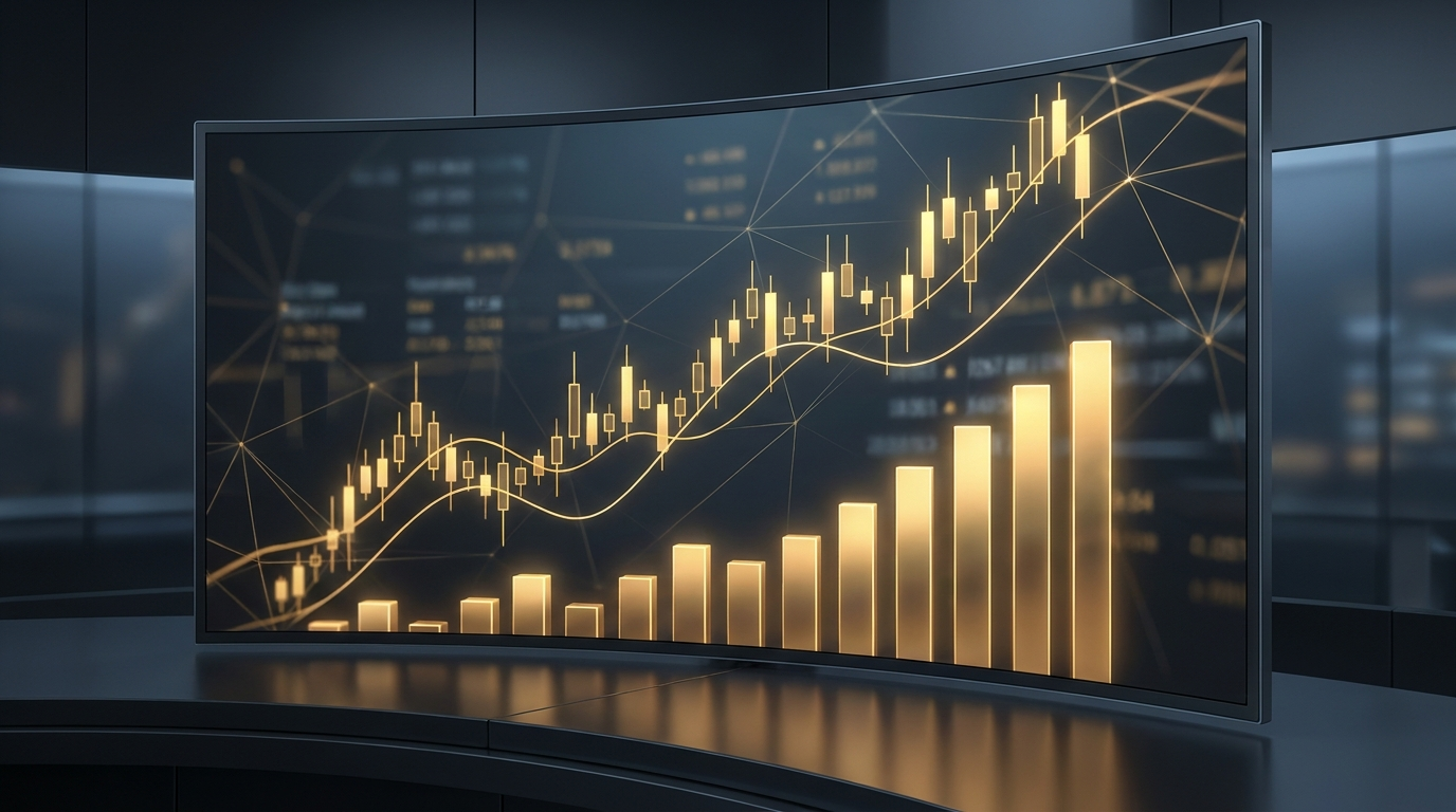 Volume-price relationship with volume bars supporting price movement
