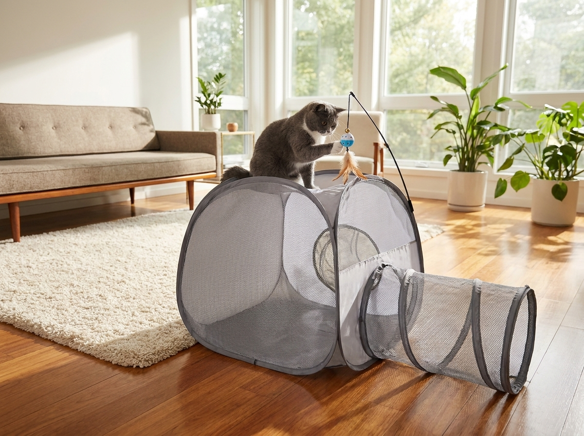 Kat speelt bovenop de Catlounge