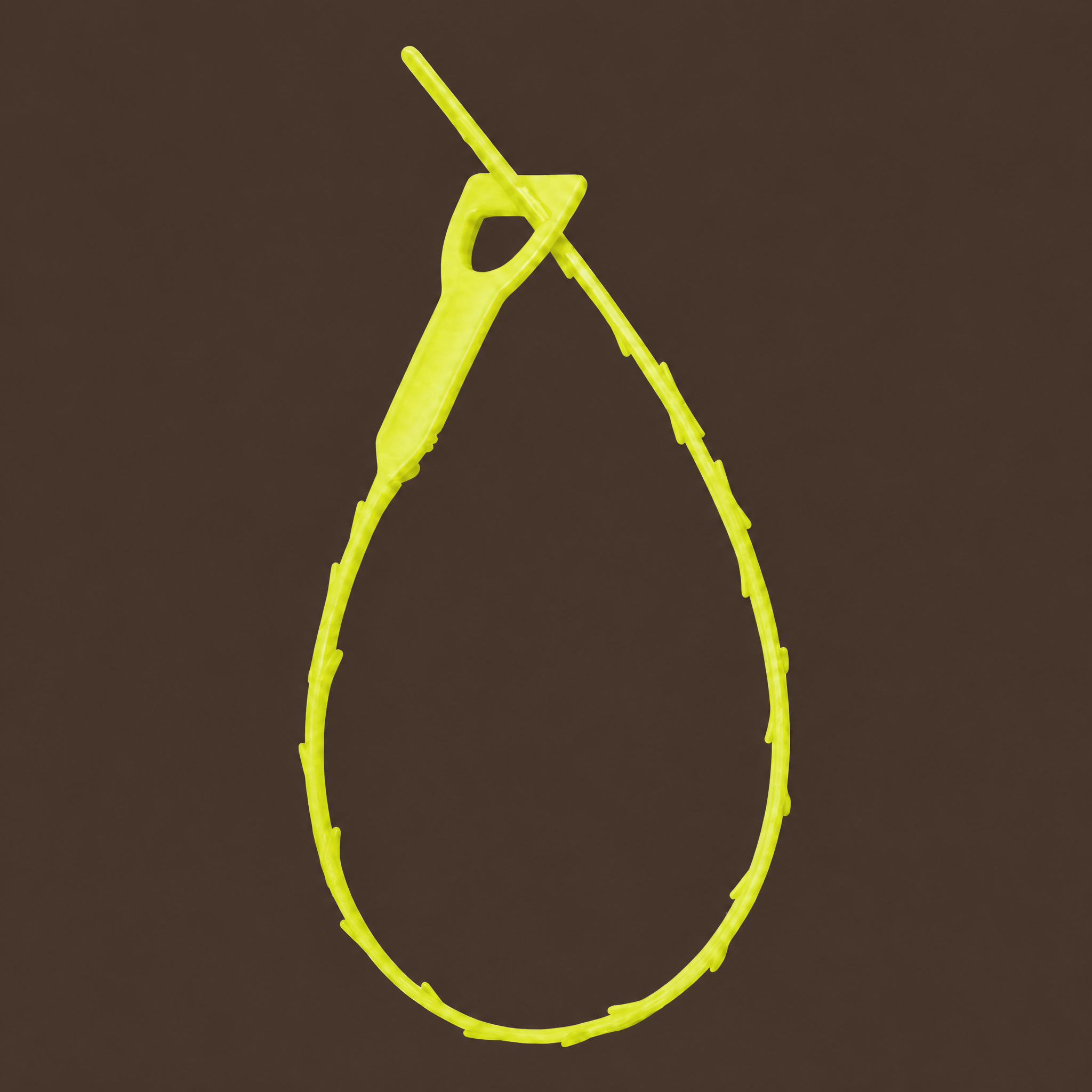 Yellow plastic drain snake