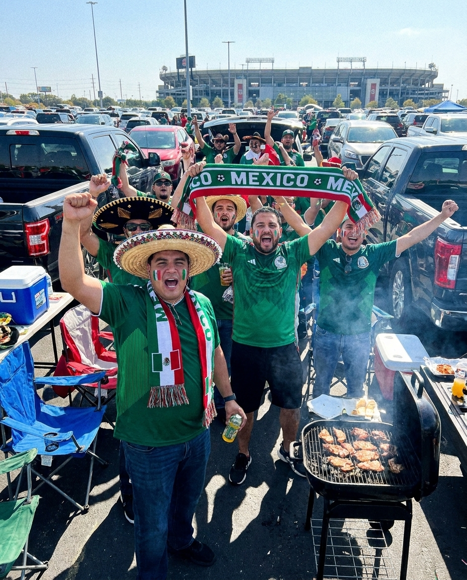 Mexico fans tailgate