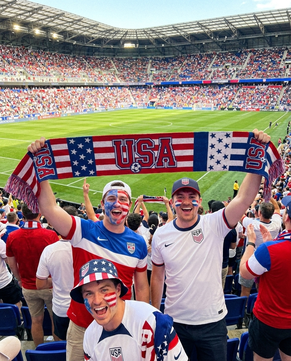 USA fans at game