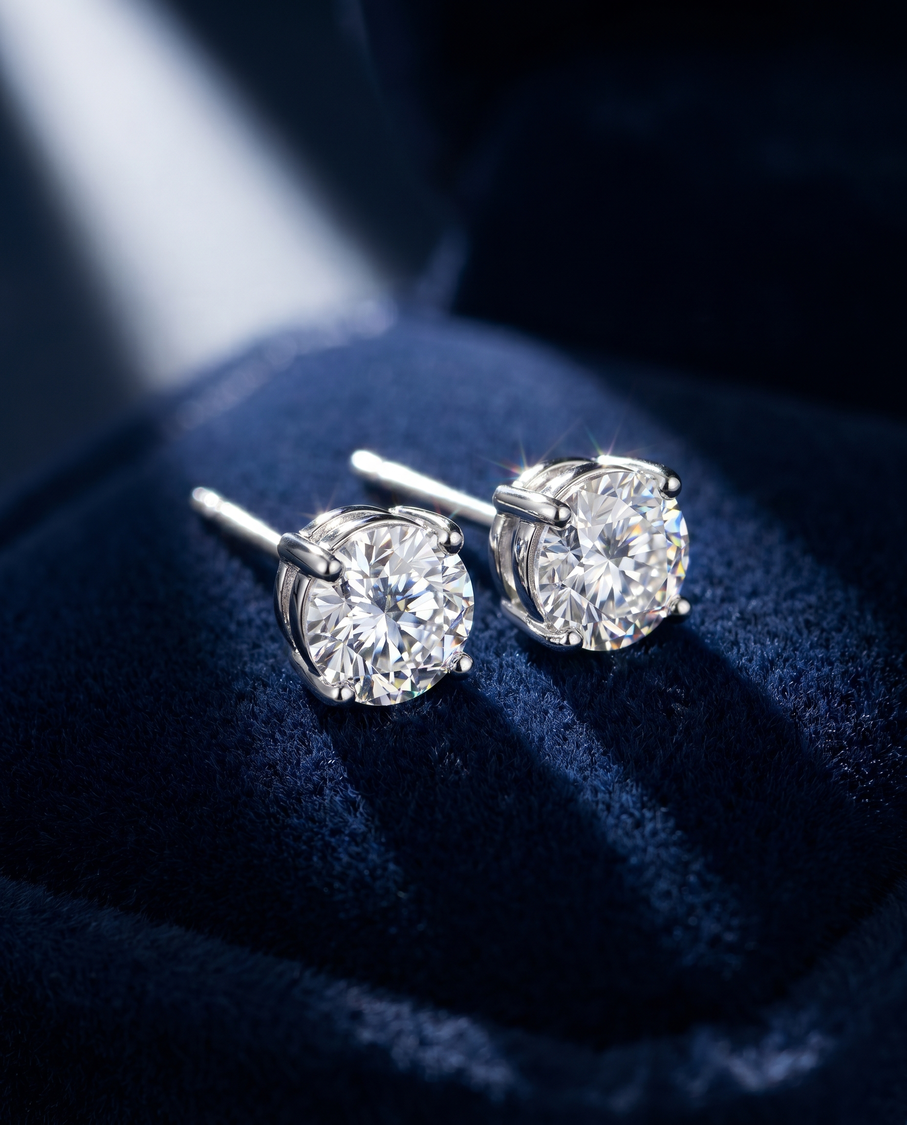 Diamond stud earrings
