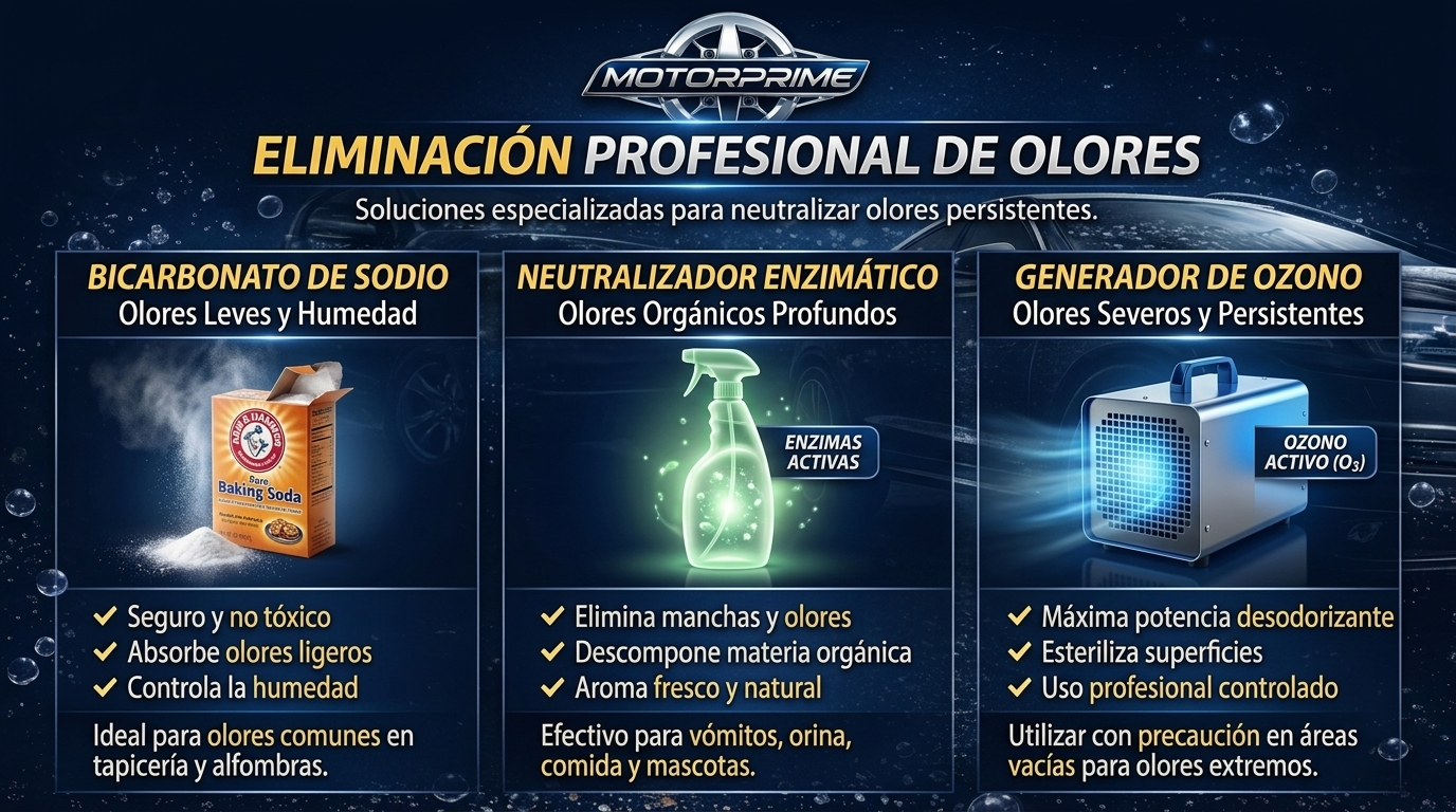 Infografía ELIMINACIÓN PROFESIONAL DE OLORES MotorPrimeCare