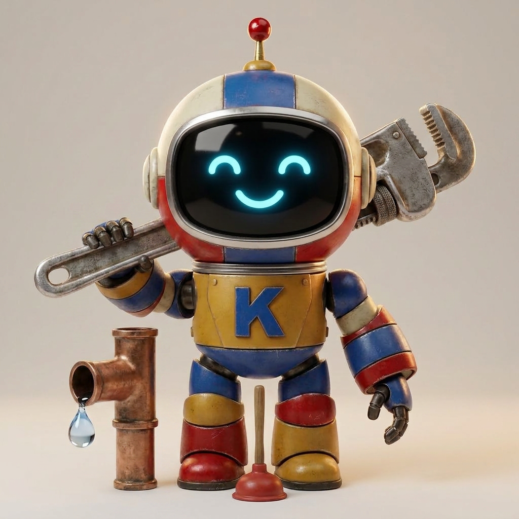 Kivik mascot as a plumber