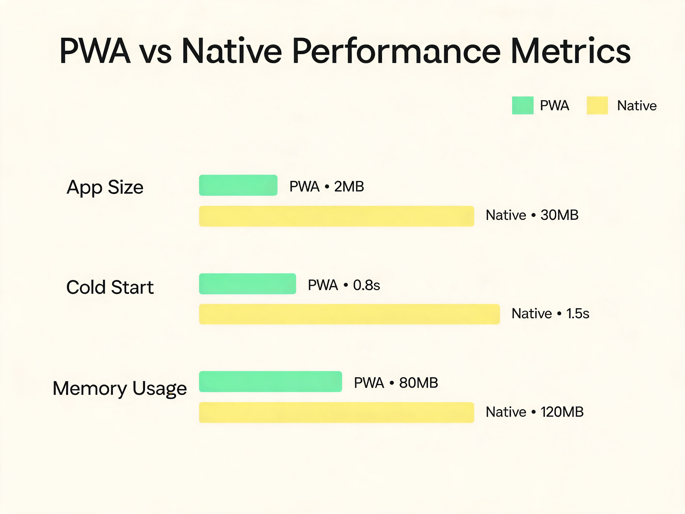 PWA vs native performance metrics