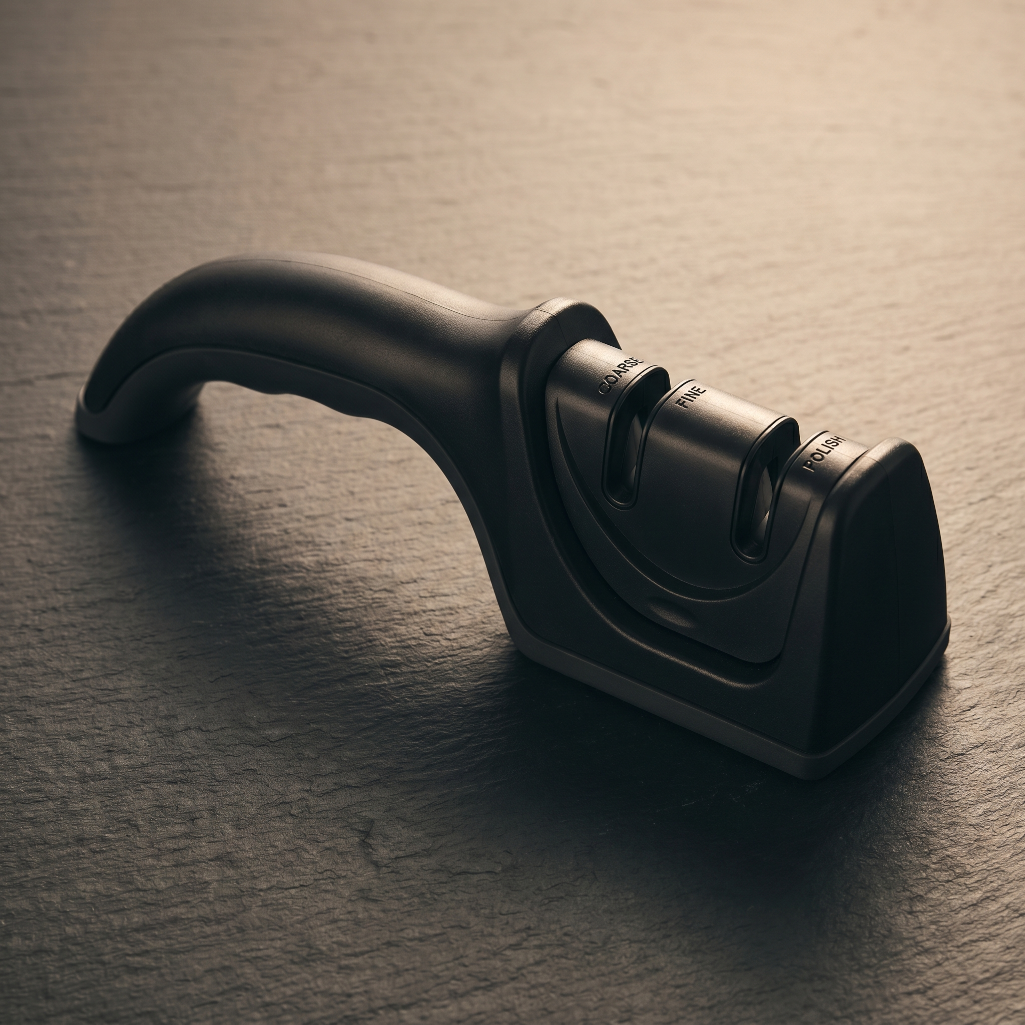 Charcoal matte sharpener for Damascus knife set