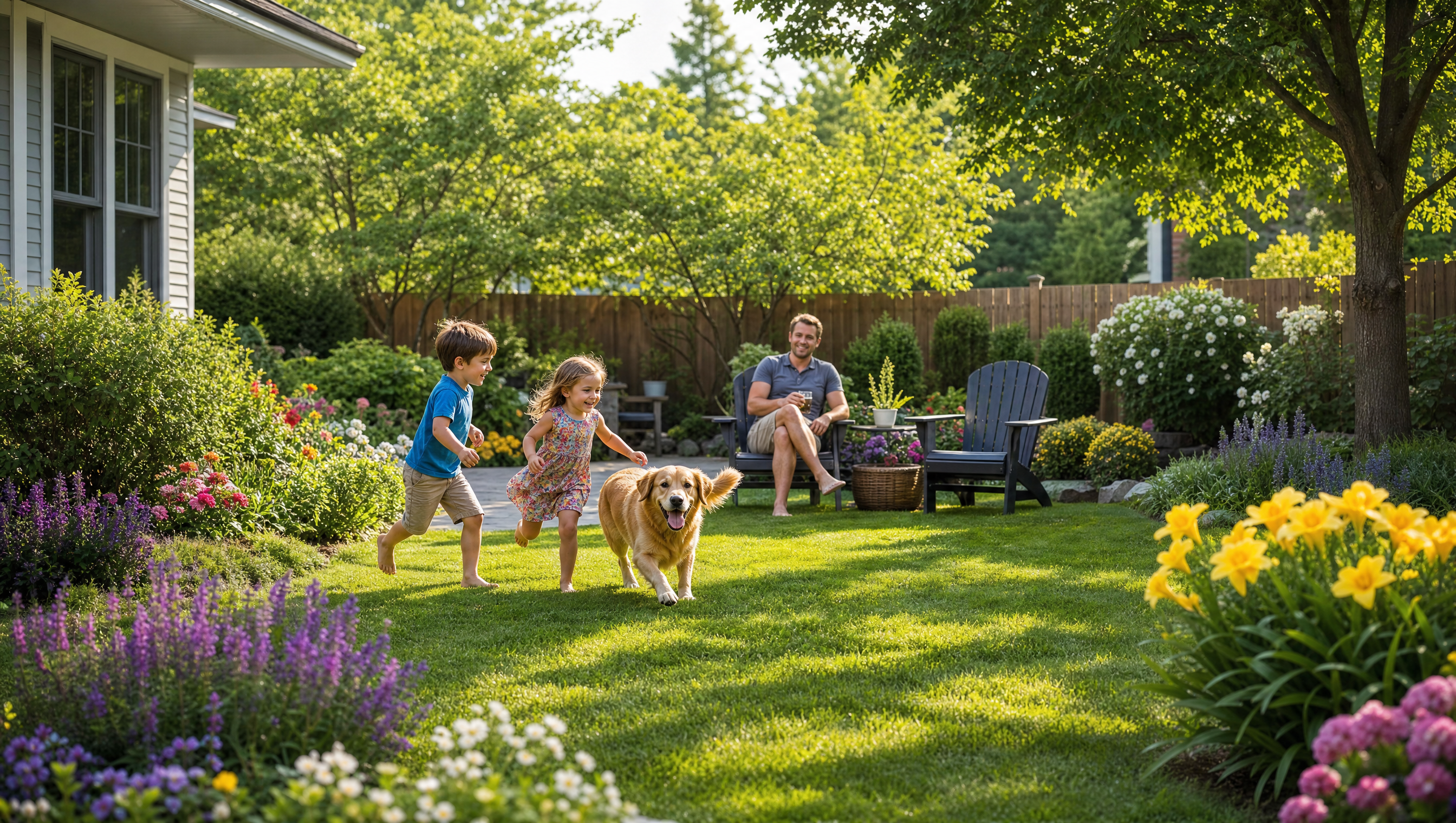 Residential lawn maintenance