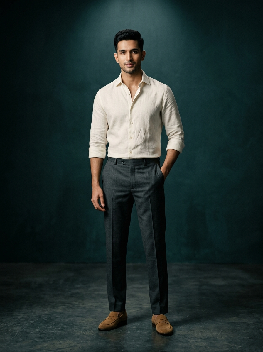 AI-curated luxury smart casual look