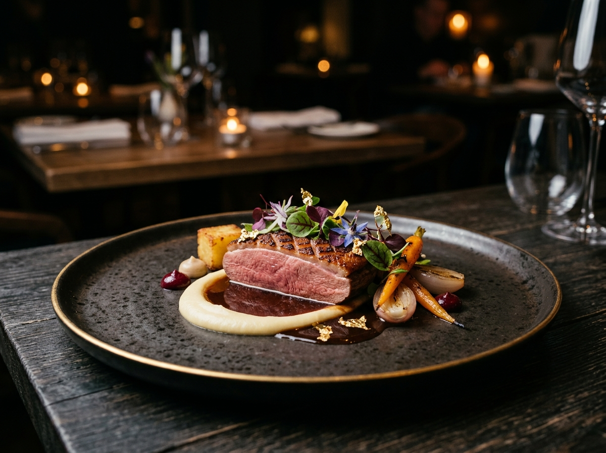 Fine dining plated dish