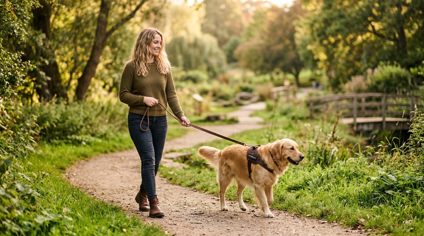 Loose lead walking dog, The Toe Beans Co dog training Sydney