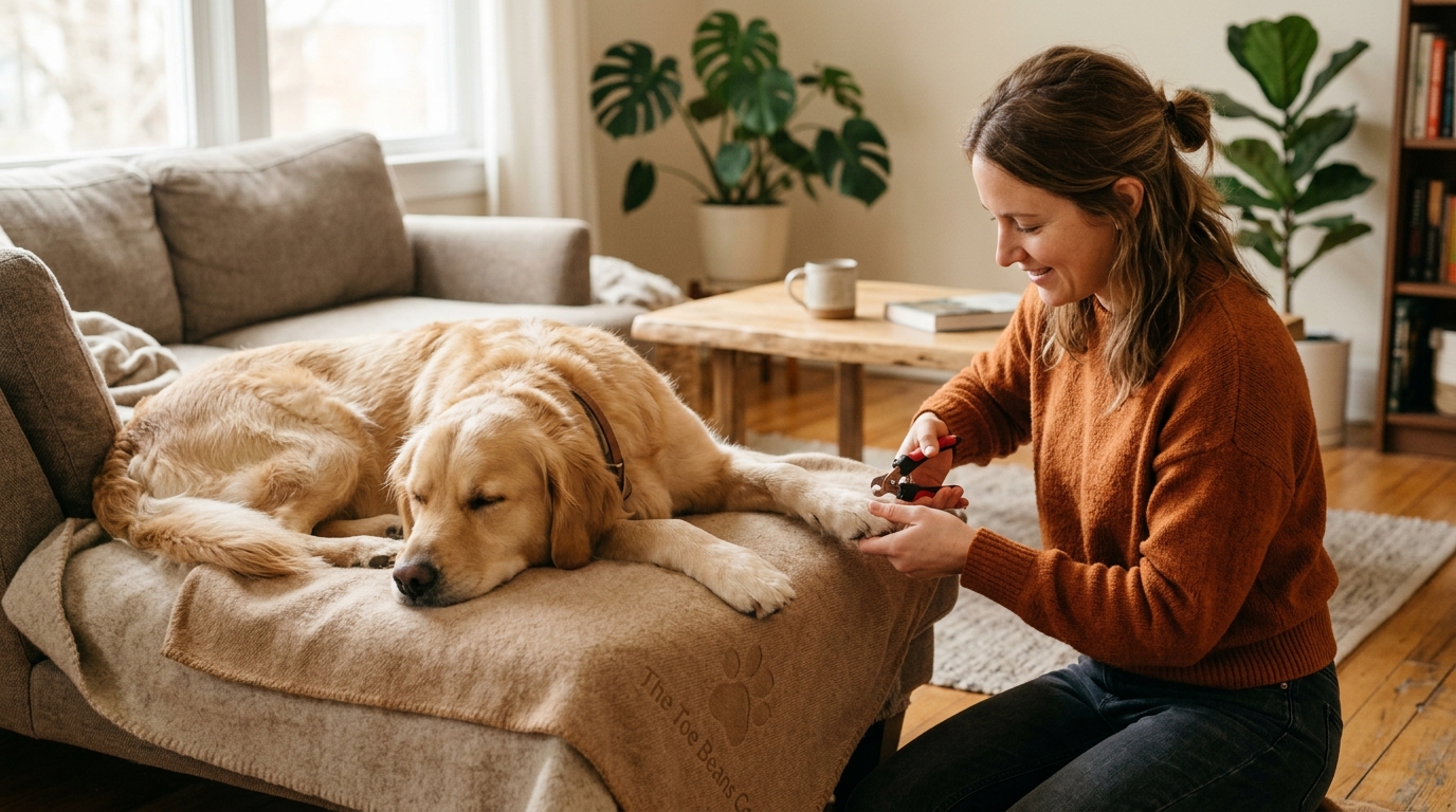 dog nail trimming calm — The Toe Beans Co dog training Sydney