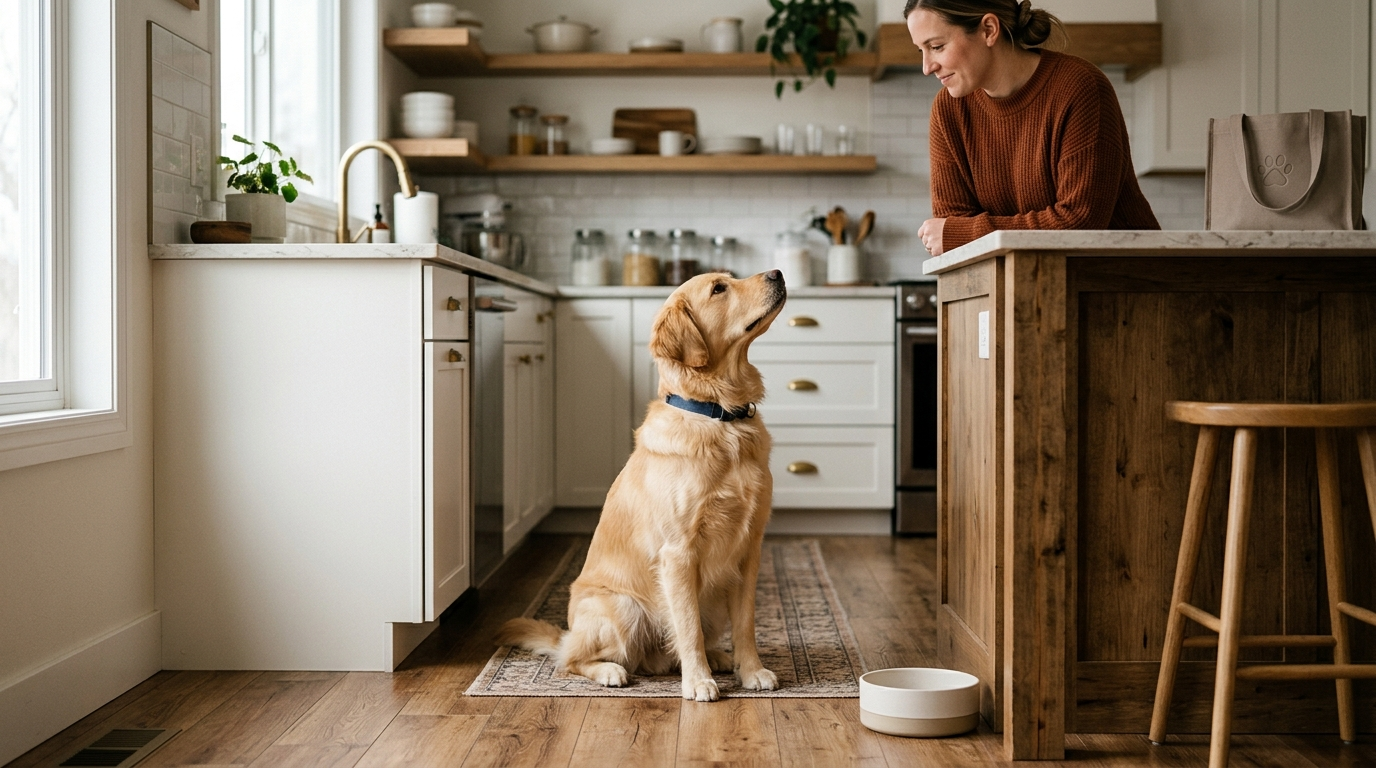 dog settle mat kitchen — The Toe Beans Co dog training Sydney