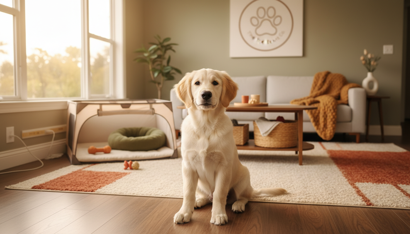 puppy in safe home — The Toe Beans Co dog training Sydney