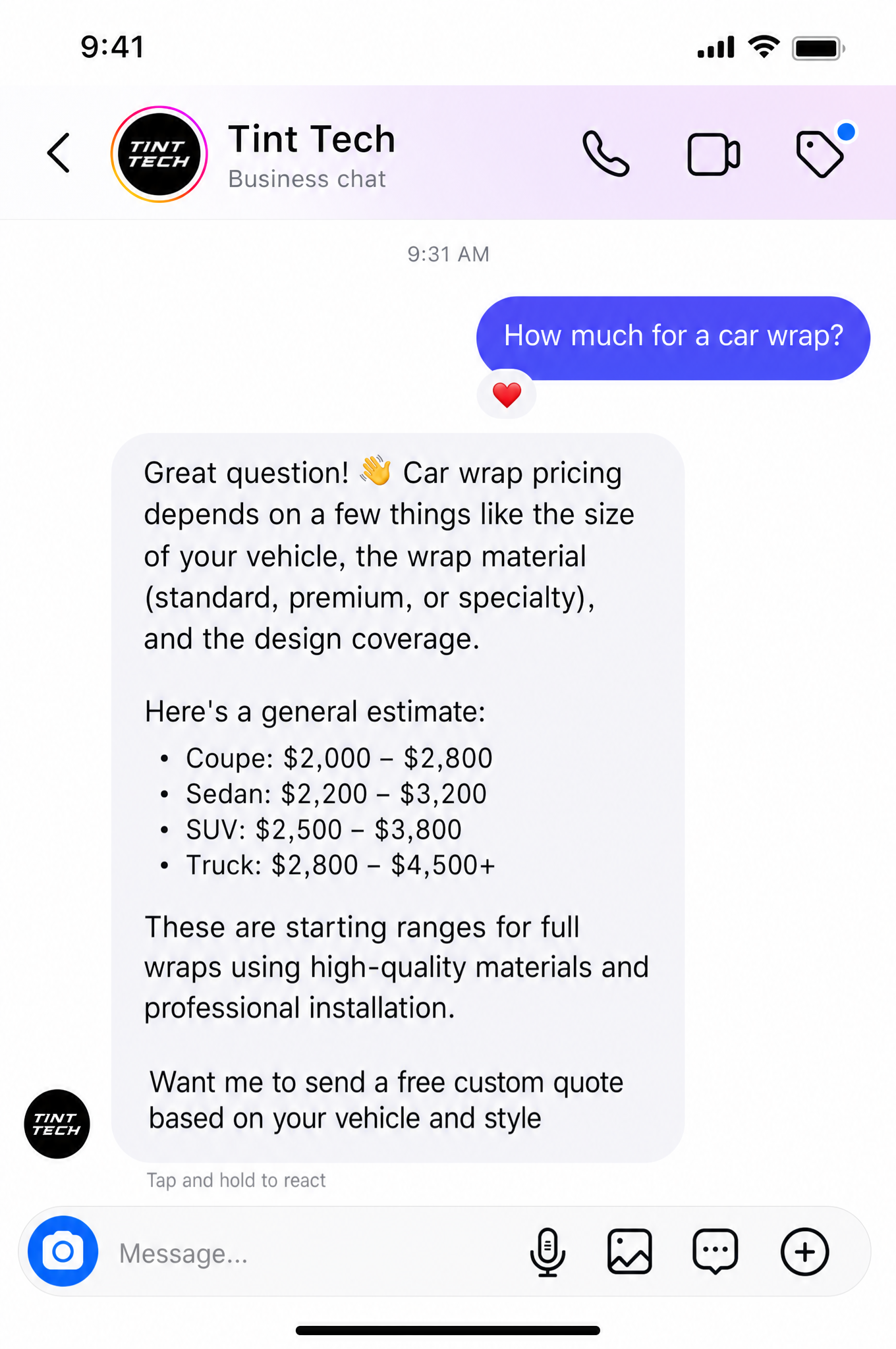 Instagram AI chat