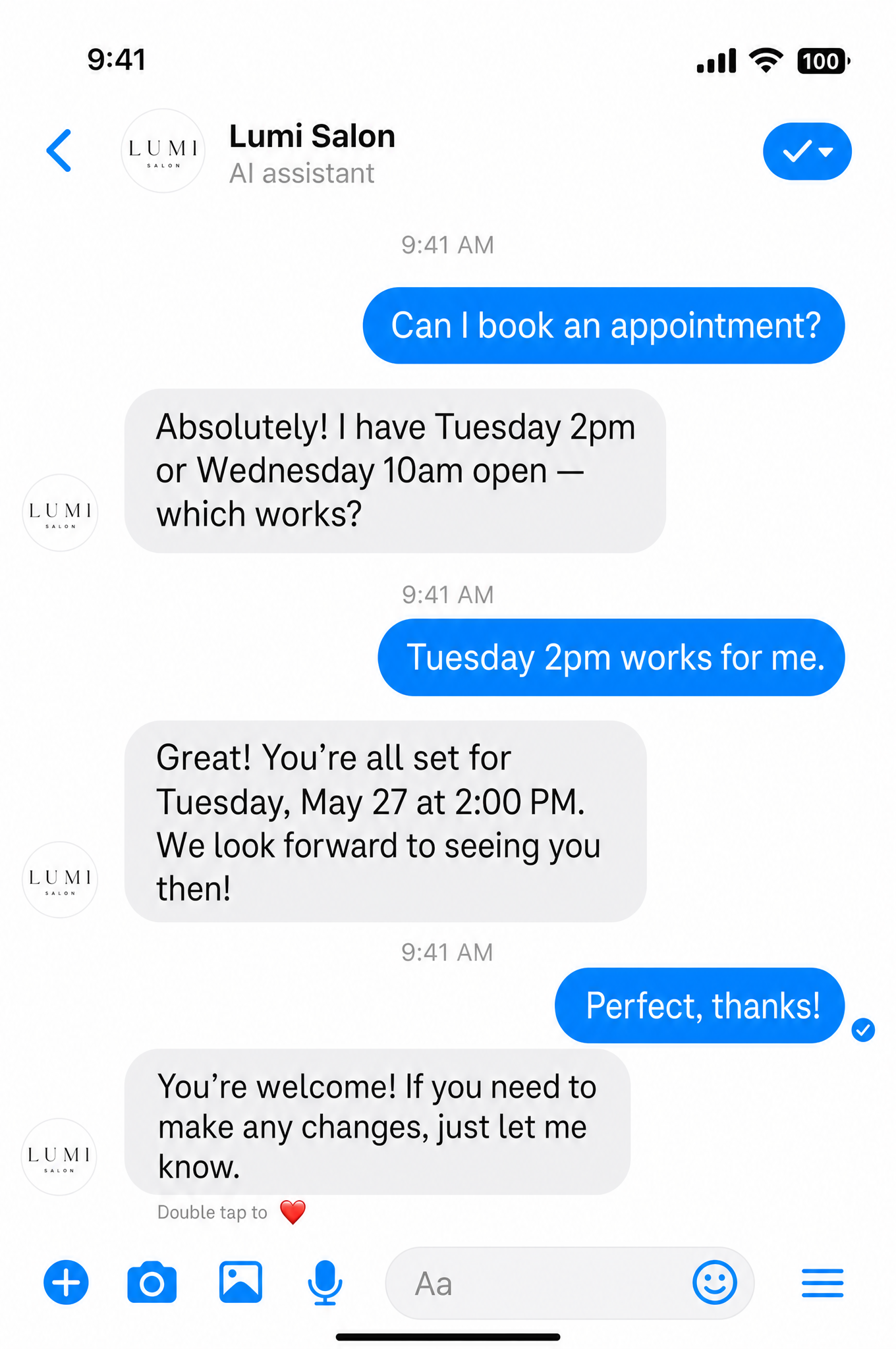 Messenger AI chat