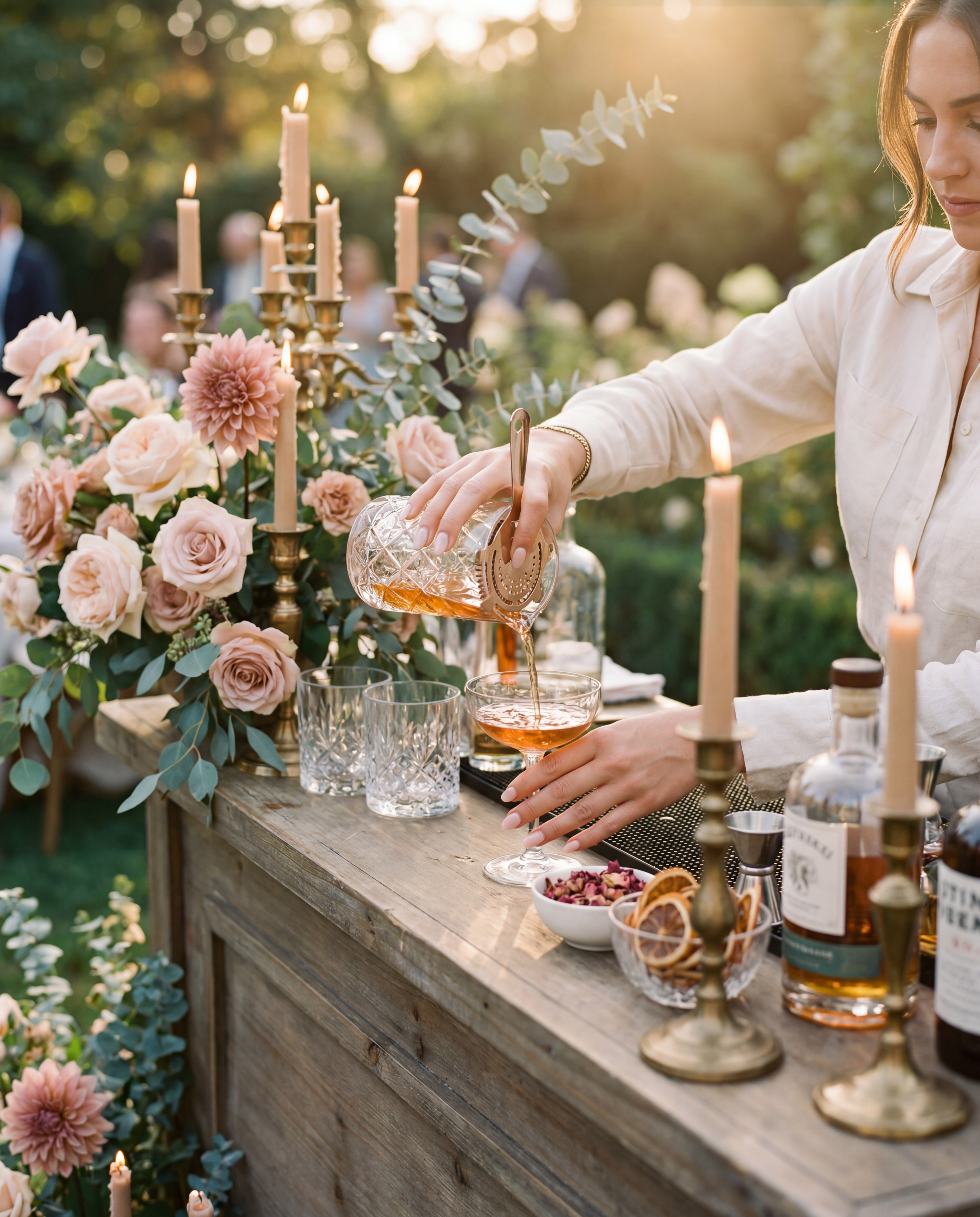 The Blooming Tini founders crafting cocktails