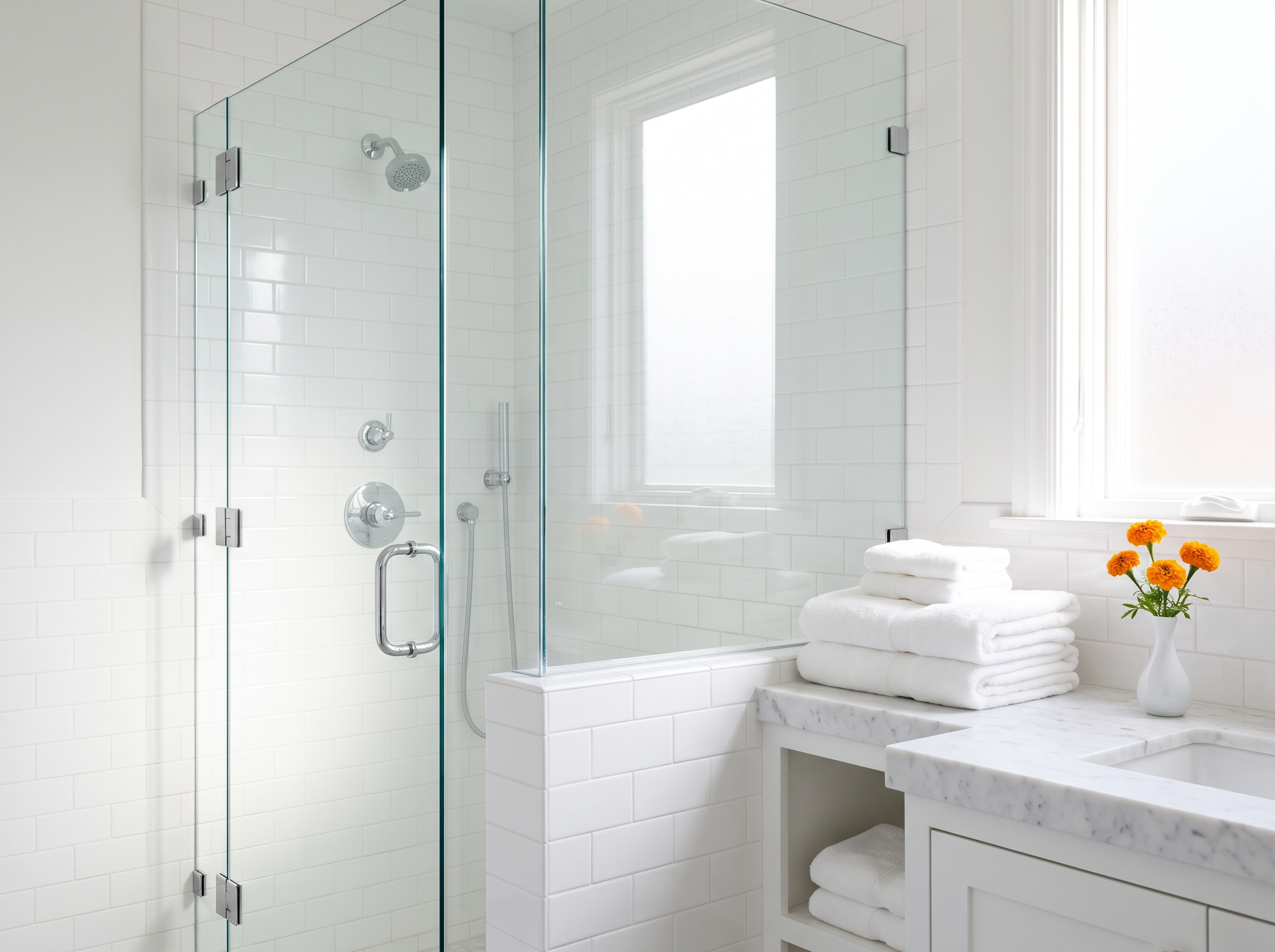A gleaming bathroom at the Birch standard