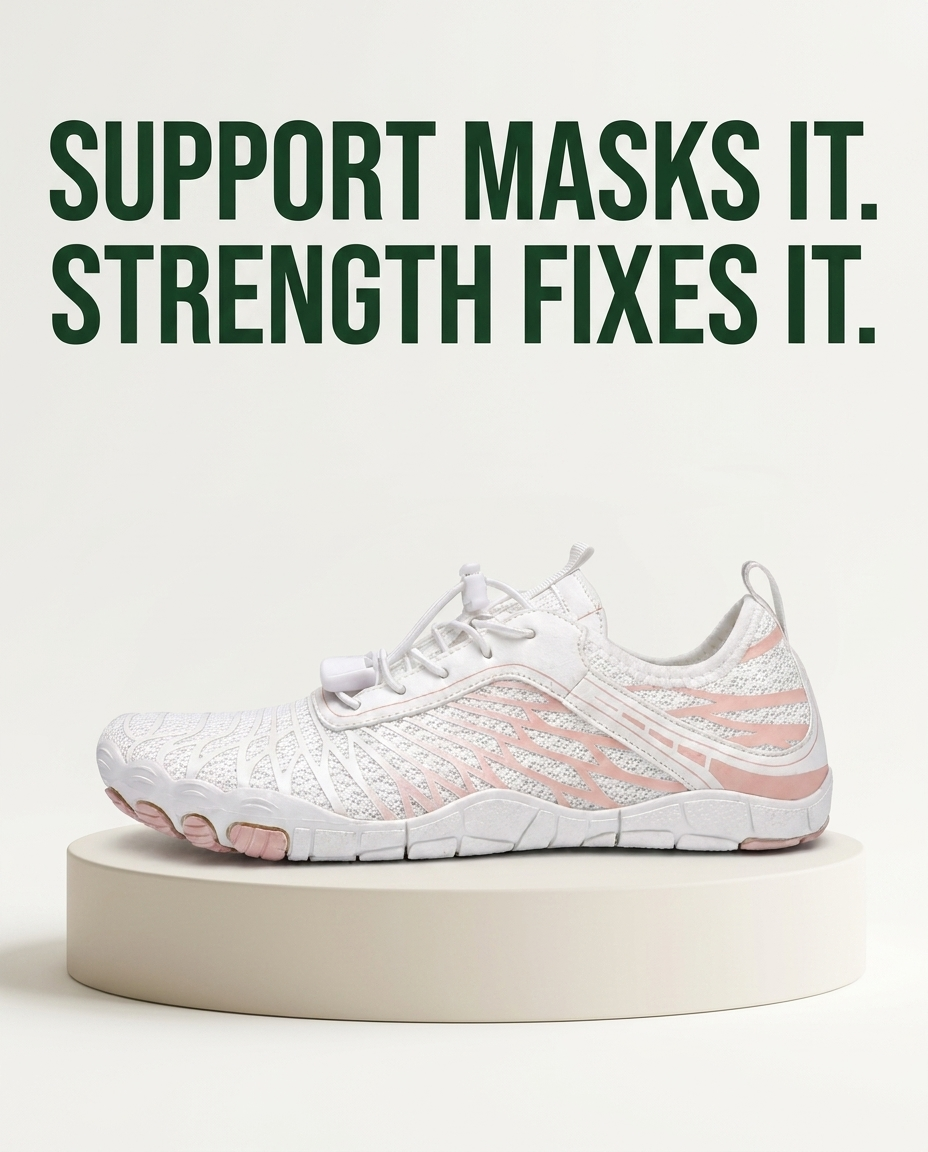 Support masks it. Strength fixes it.
