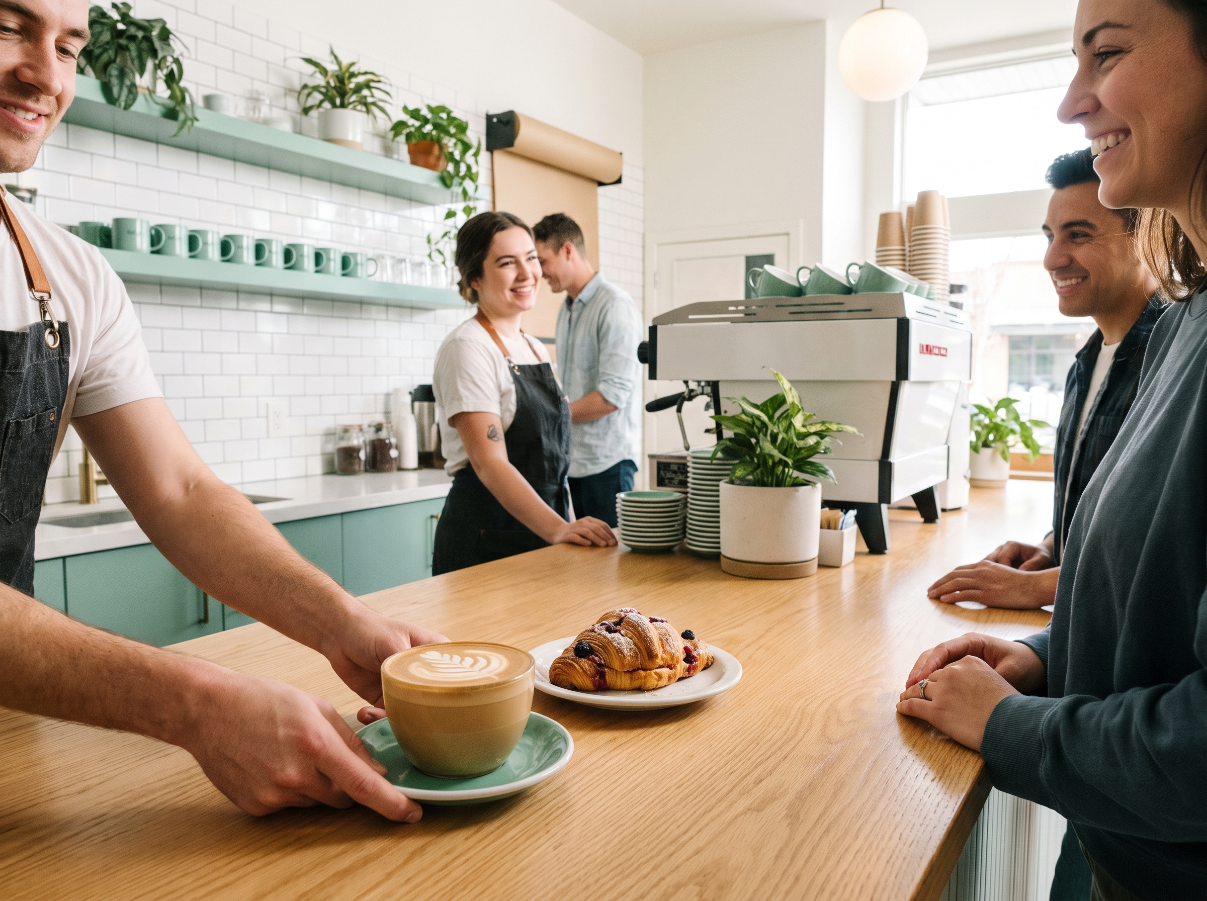 Coffee shop counter