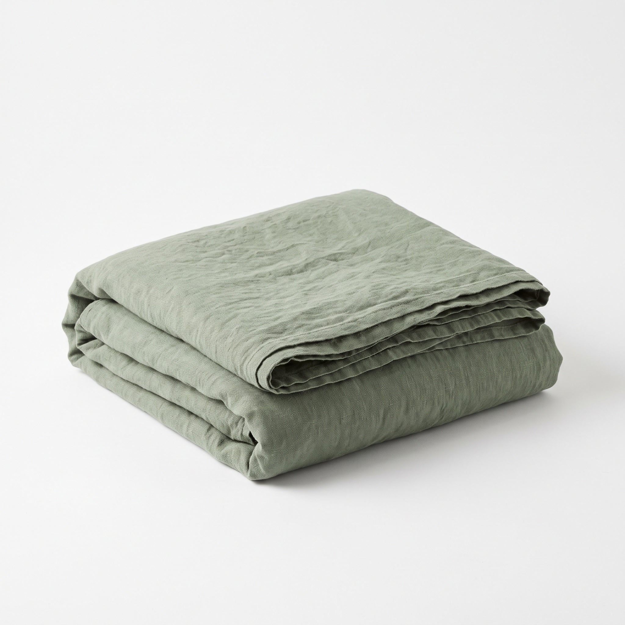 Sage linen throw