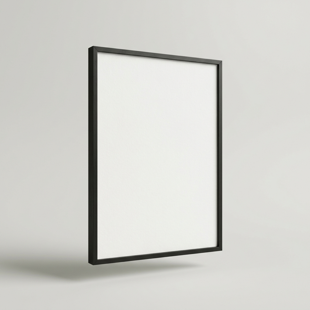 Póster de papel mate prémium con marco de madera