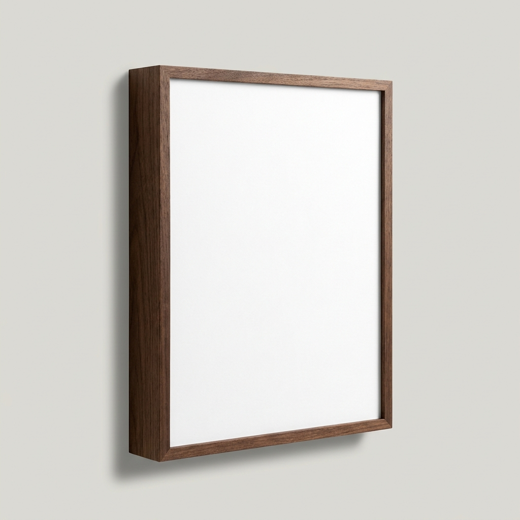 Póster con marco de madera prémium con papel mate prémium